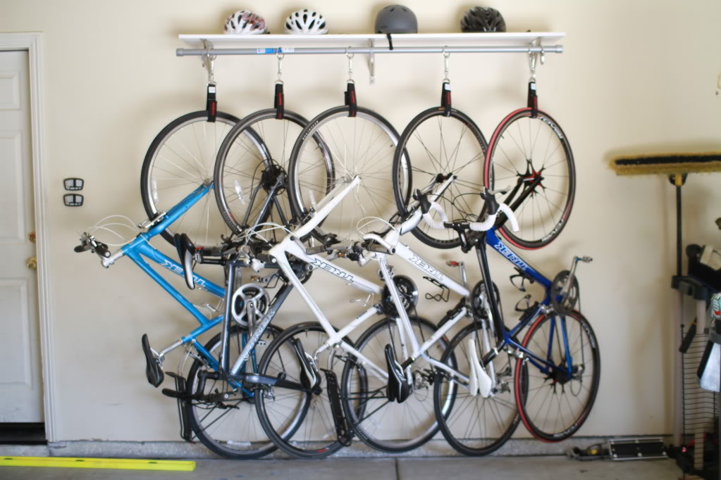 hang up bikes in garage