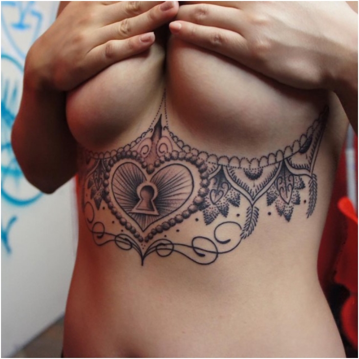 65 Sizzling Under breast Tattoos You'll Drool Over. 