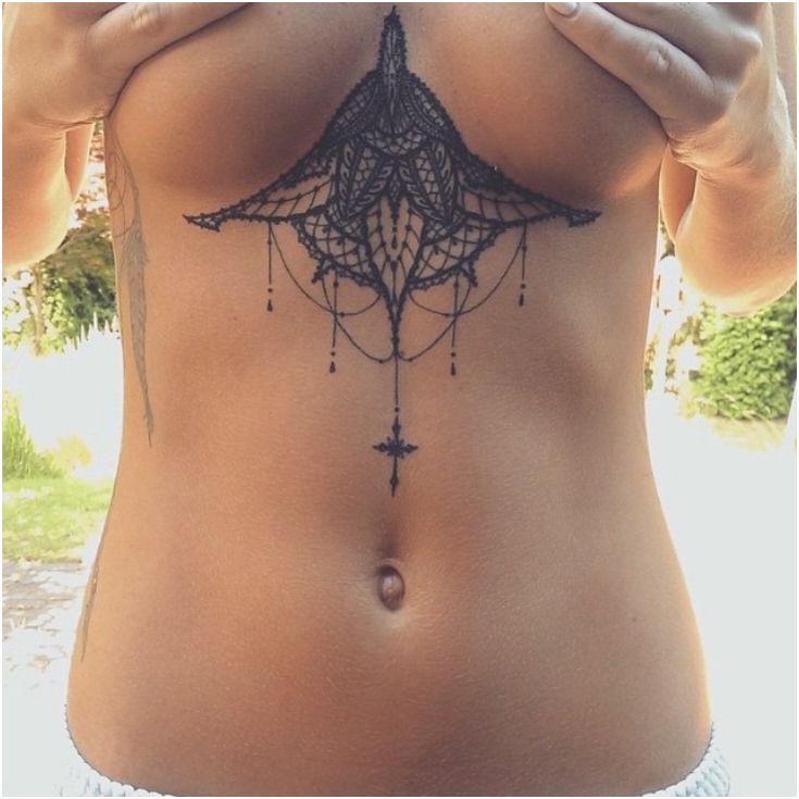 65 Sizzling Under breast Tattoos You'll Drool Over