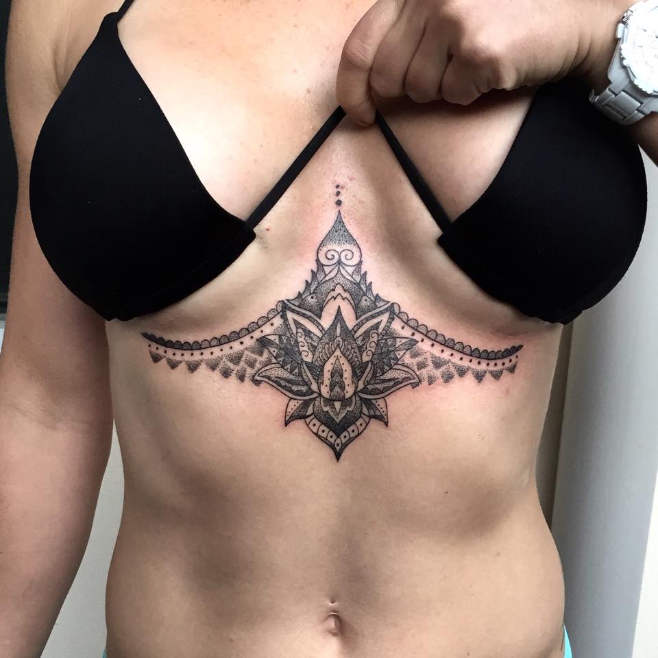 65 Sizzling Under breast Tattoos You'll Drool Over. 