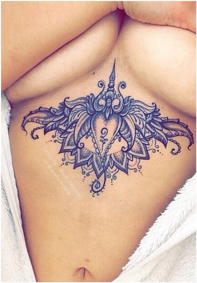65 Sizzling Under breast Tattoos You'll Drool Over