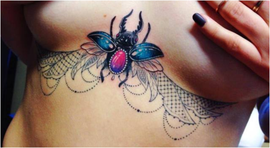 65 Sizzling Under breast Tattoos You'll Drool Over