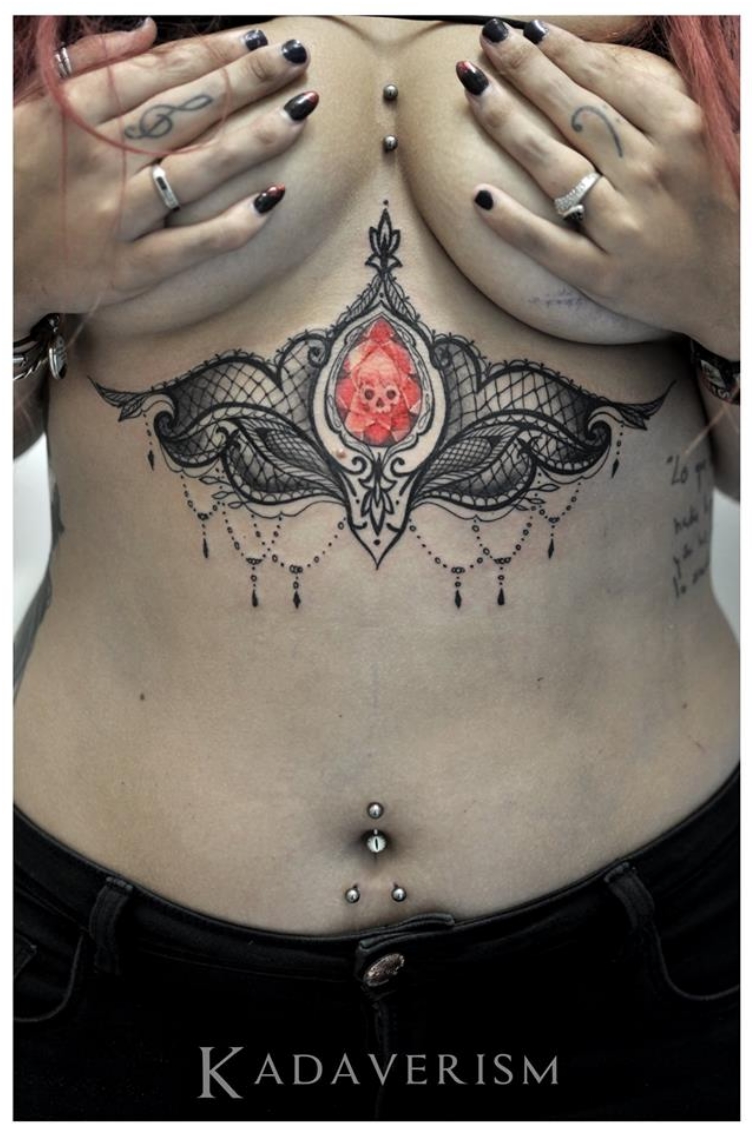 65 Sizzling Under breast Tattoos You'll Drool Over. 