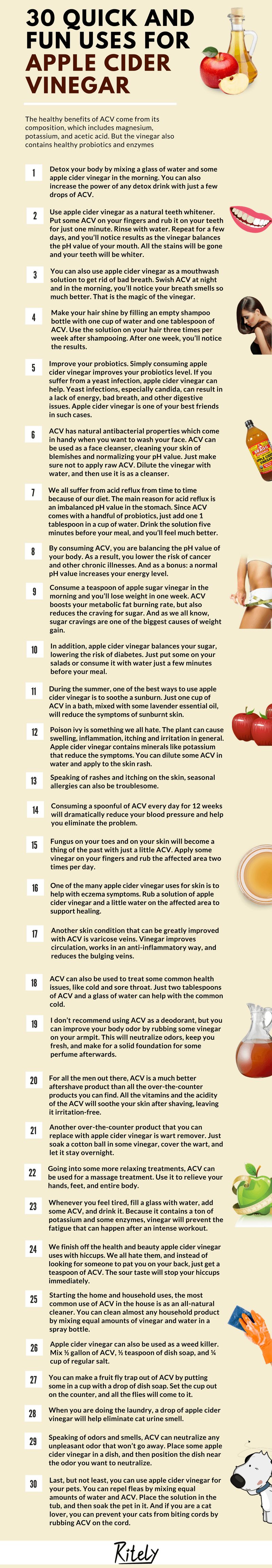 30 Quick and Fun Uses for Apple Cider Vinegar