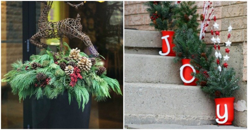 24 Festive Ideas for Outdoor Christmas Decorations  Ritely