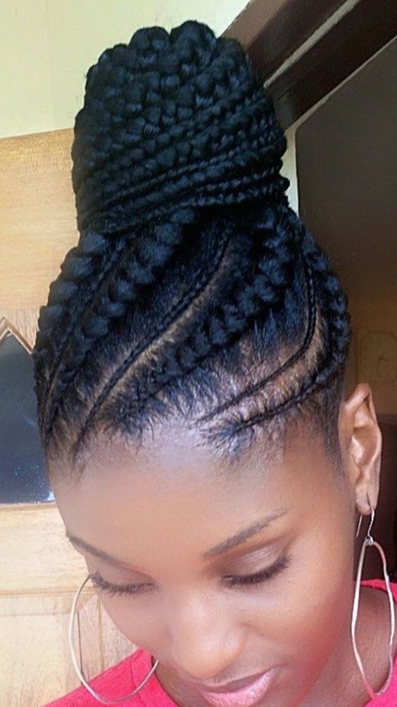 African Updo Braids