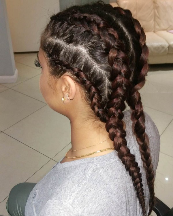 4 Braids Hairstyle