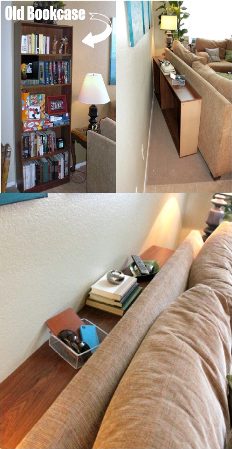 Utilize the Space Behind the Sofa with 15 DIY Sofa Tables