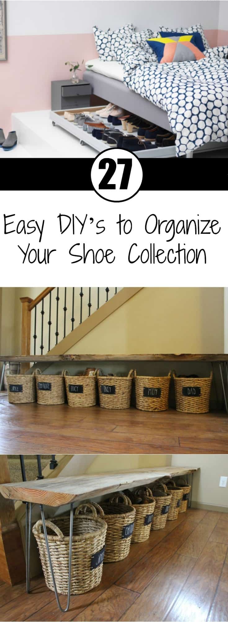 27 Easy DIY's to Organize Your Shoe Collection