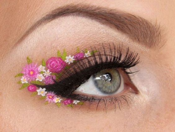 Paint a Bouquet on Your Eyes: 23 Beautiful Floral Eyeliners