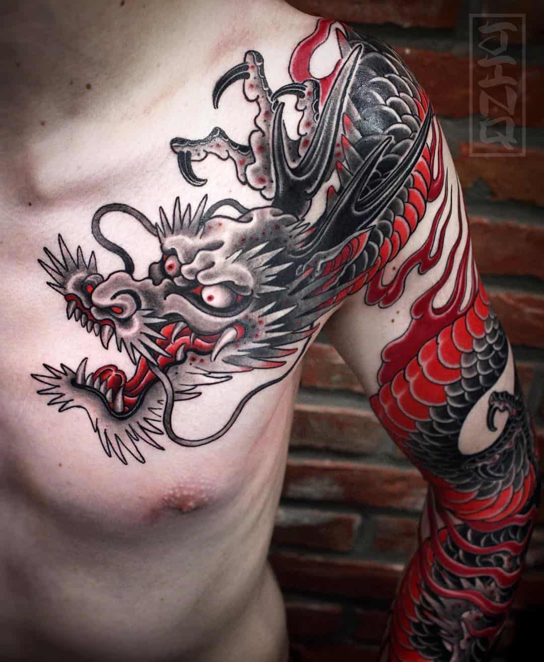 red japanese tattoos