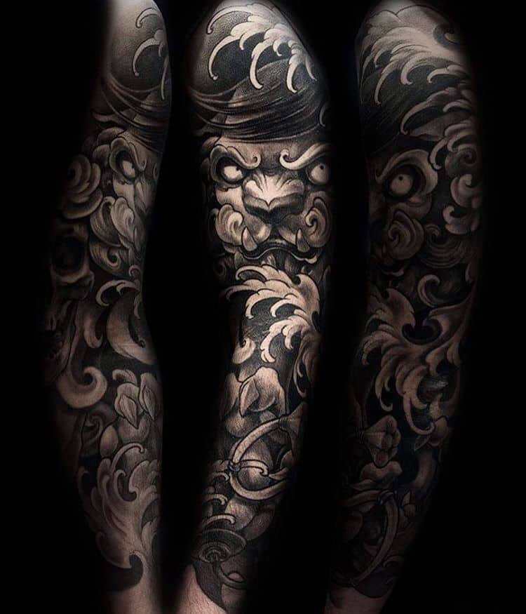 japanese tattoo black and white