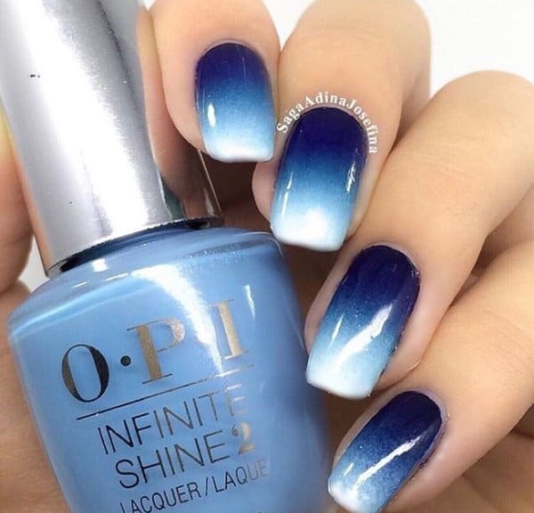 25 Mesmerizing Blue-White Nails For A Soft Look