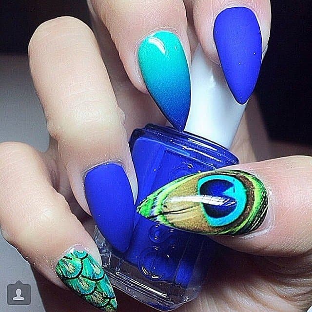 25 Beautiful Feather Nail Designs To Blow You Away