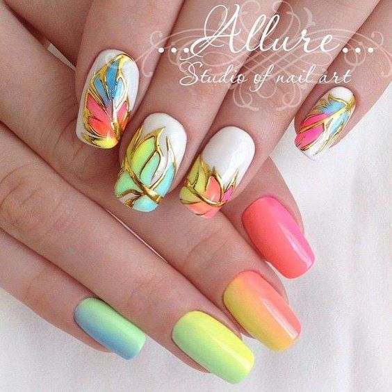 25 Beautiful Feather Nail Designs To Blow You Away