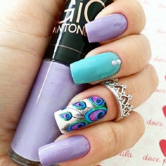 25 Beautiful Feather Nail Designs To Blow You Away