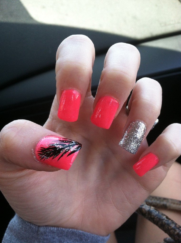 25 Beautiful Feather Nail Designs To Blow You Away