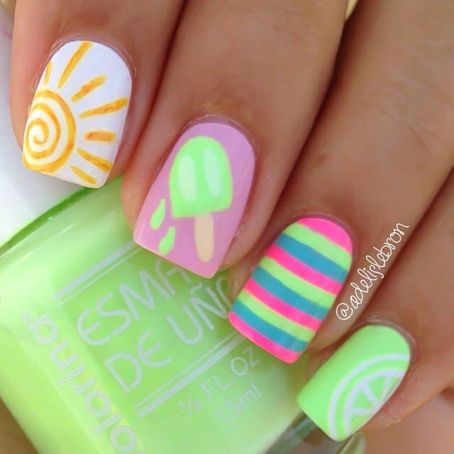 28 Pretty Playful Nail Designs To Look Cool In Summer