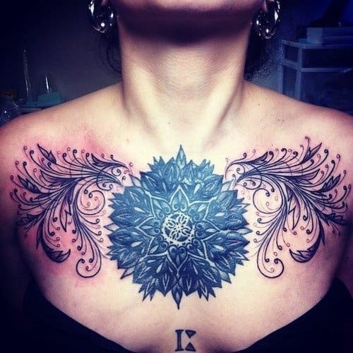 30 Chest Tattoos For Women That Draw Approving Eyes