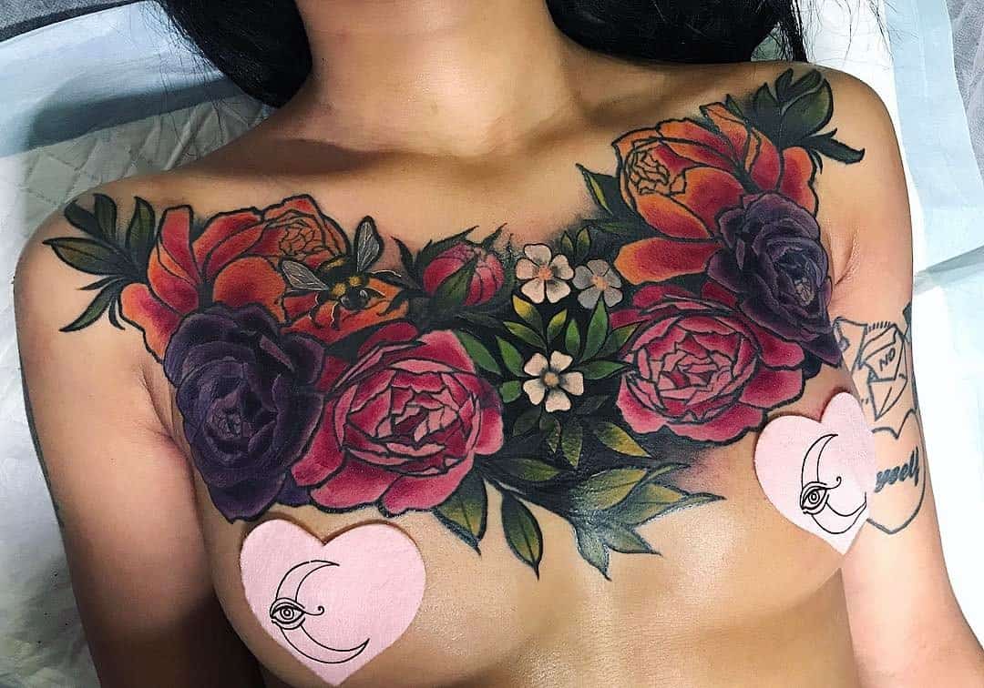 30 Chest Tattoos For Women That Draw Approving Eyes Ritely 5668