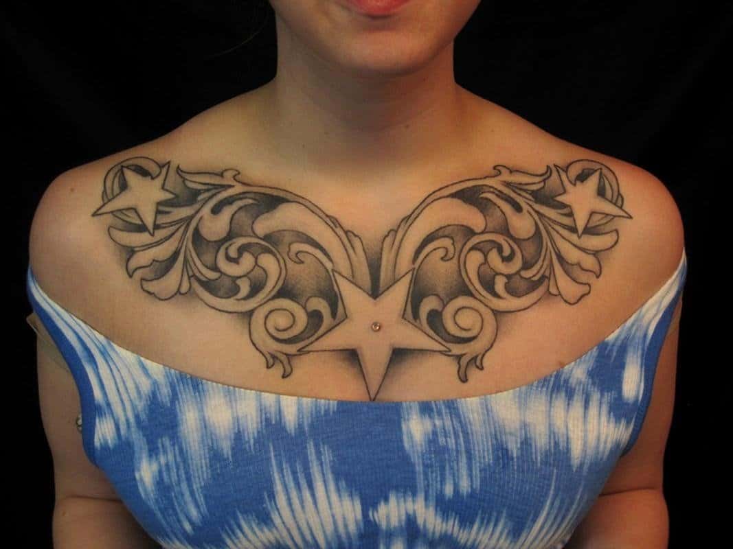 30 Chest Tattoos For Women That Draw Approving Eyes Ritely