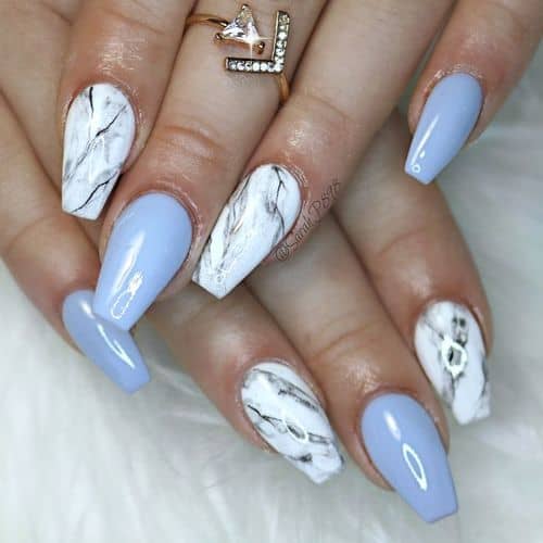 28 Marble Nail Designs For An Elegant And Strong Look