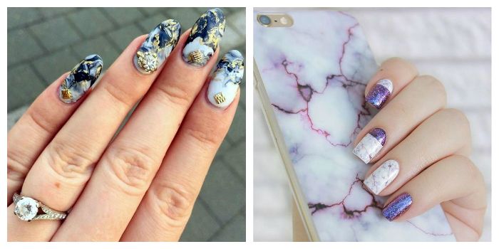 28 Marble Nail Designs For An Elegant And Strong Look