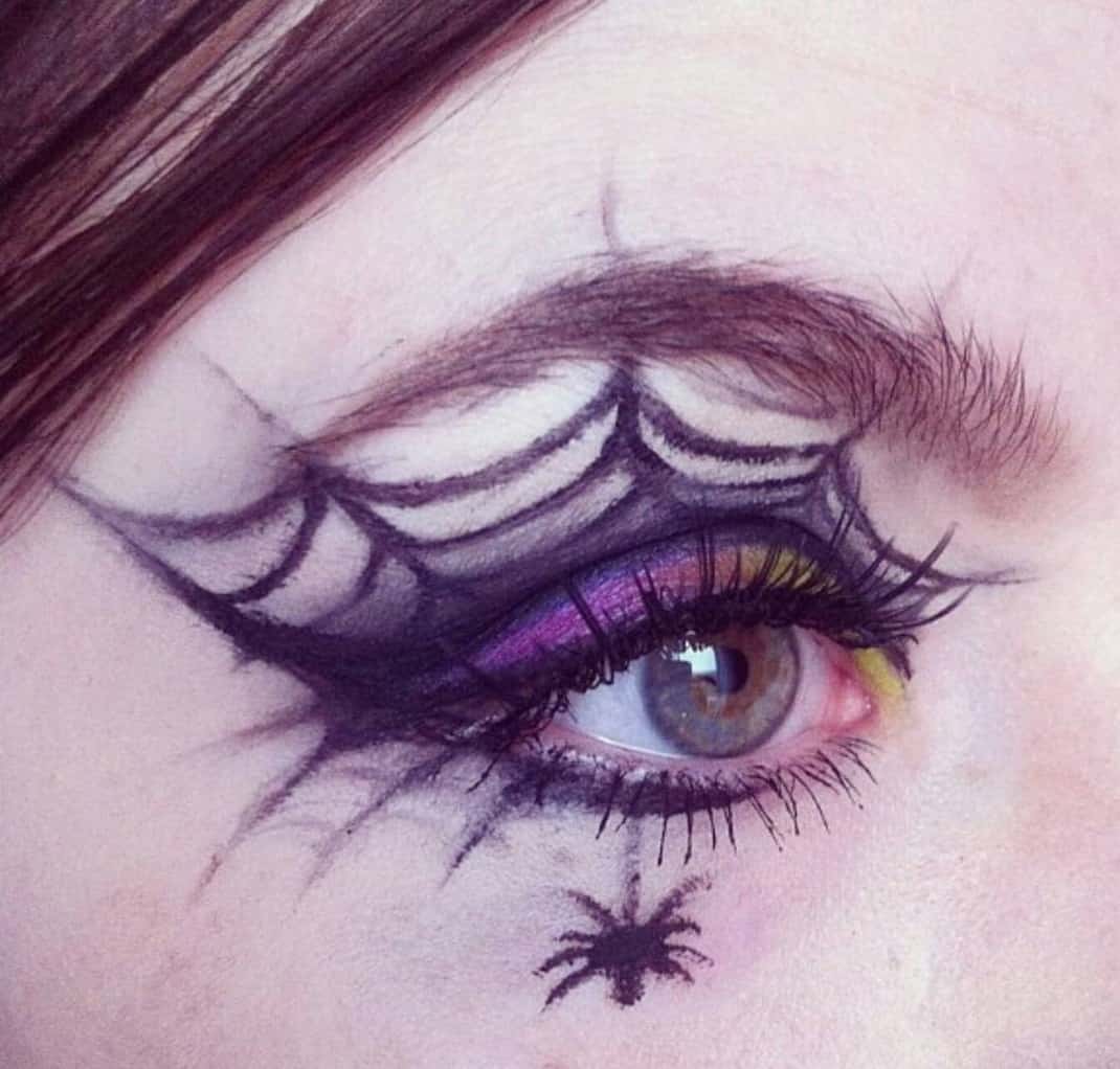 Halloween Eye Makeup Spider Web