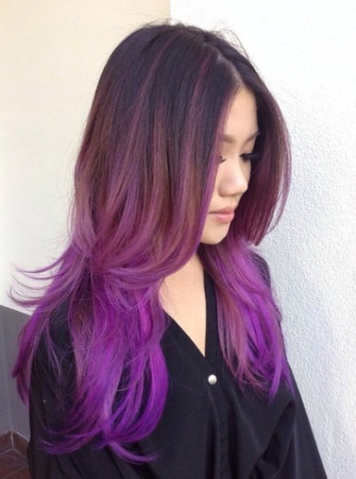 30 Purple Balayage Hairstyles For Soft, Yet Energetic Look