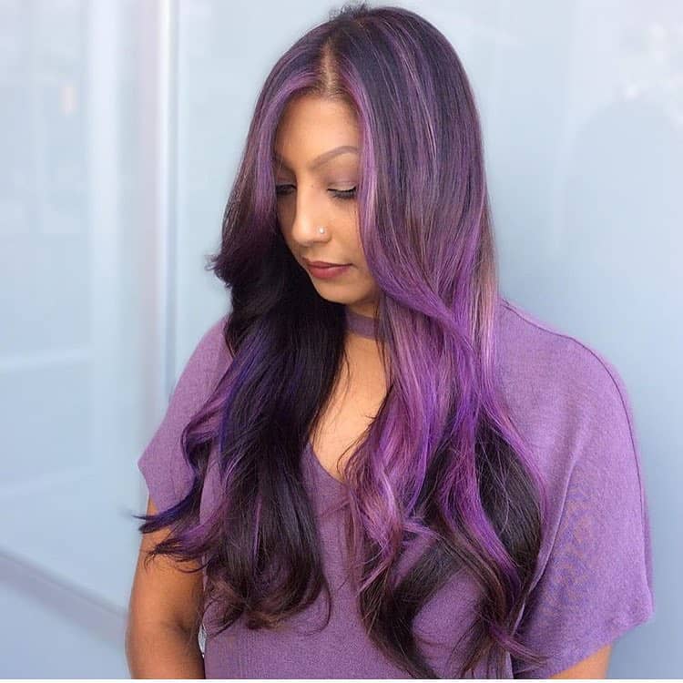30 Purple Balayage Hairstyles For Soft, Yet Energetic Look