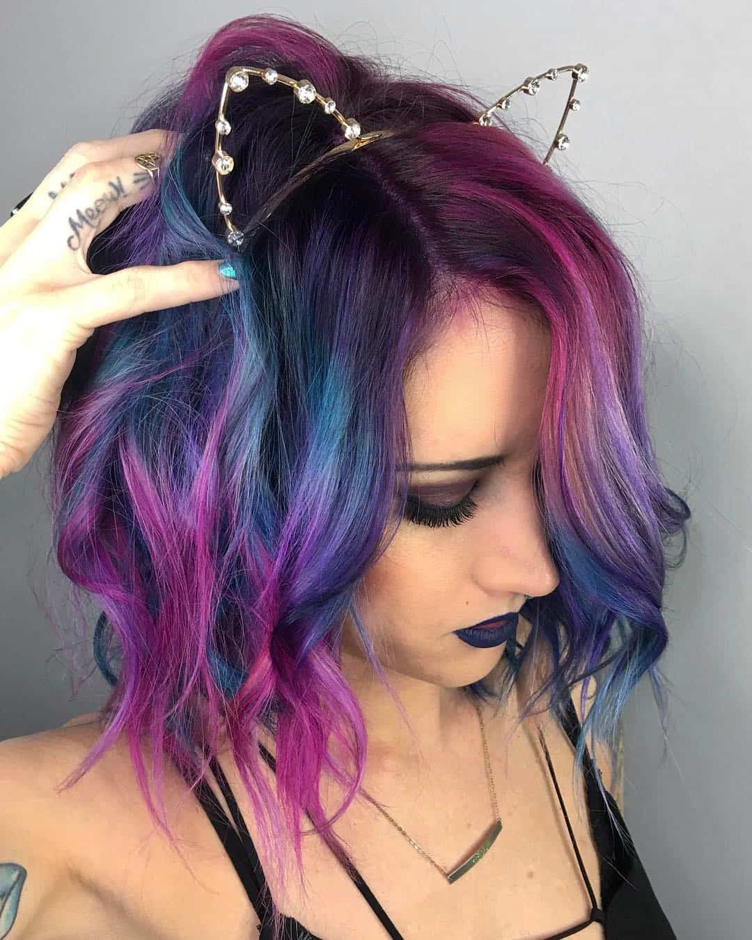 30 Purple Balayage Hairstyles For Soft, Yet Energetic Look