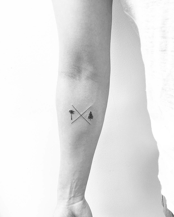 Minimalist Simple Tree Tattoo Best Tattoo Ideas