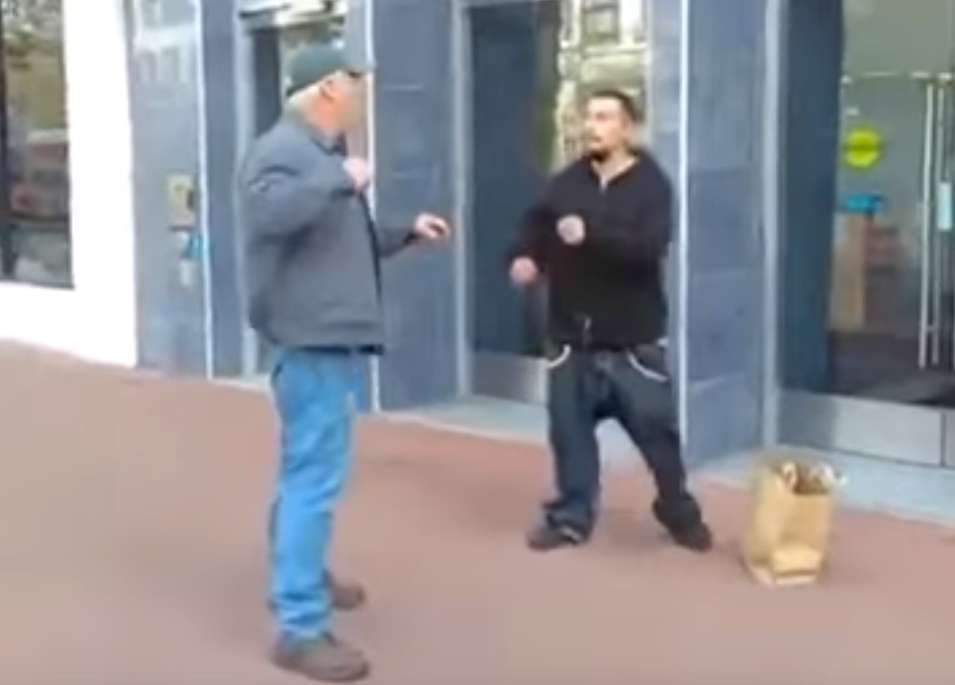 Grandpa Folds a Younger Dude With Just One Punch